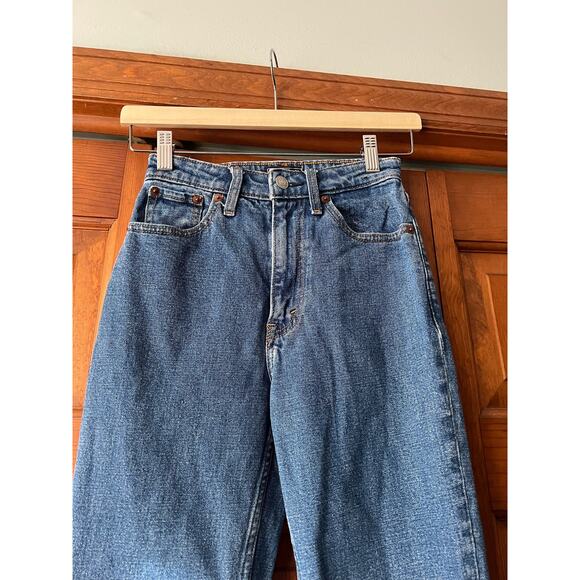 Abercrombie & Fitch Women's Zoe Natural Rise Ankle Straight Jeans Blue Size 24 - Picture 3 of 11